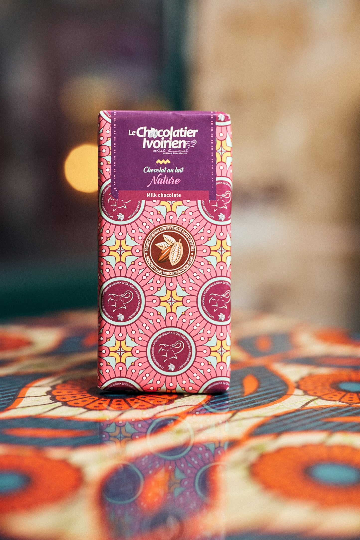 TABLETTE DE CHOCOLAT AU LAIT NATURE - LE CHOCOLATIER IVOIRIEN 100g