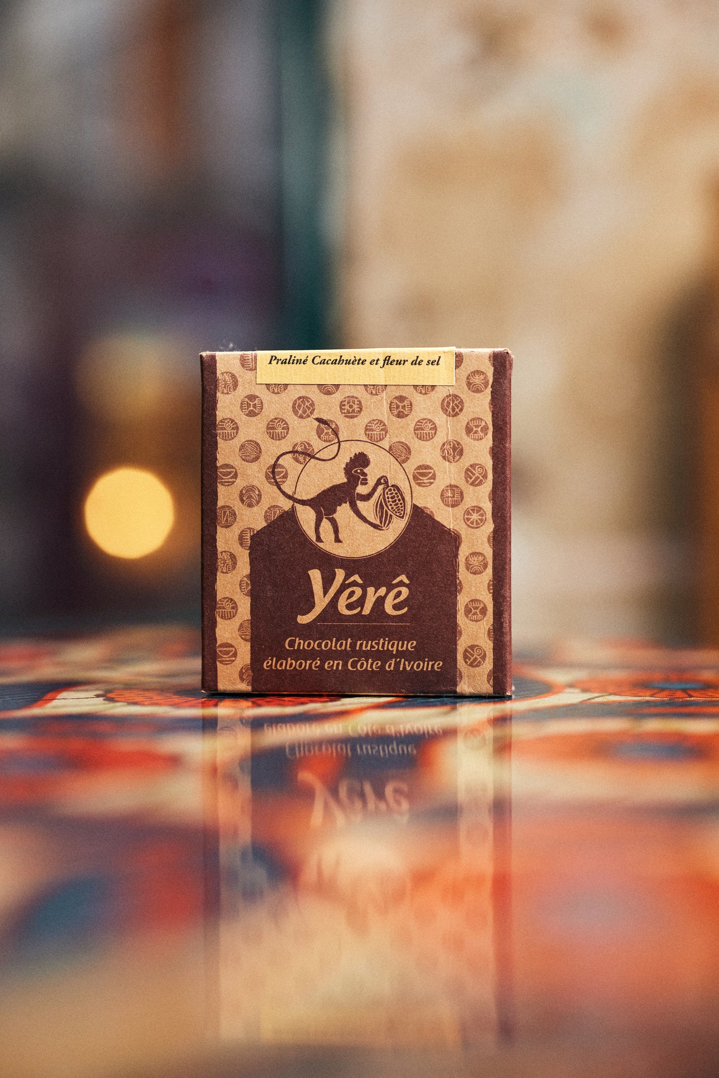 DISQUE DE CHOCOLAT PRALINÉ CACAHUÈTE ET FLEUR DE SEL - YÊRÊ 70g