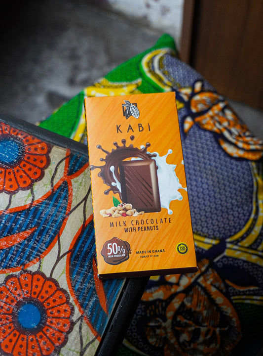 TABLETTE DE CHOCOLAT AU LAIT AUX CACAHUÈTES - KABI 100g